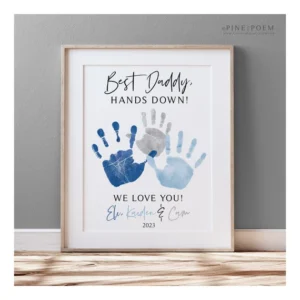 Handprint Gift for Dad From Kids Father s Day Birthday Best