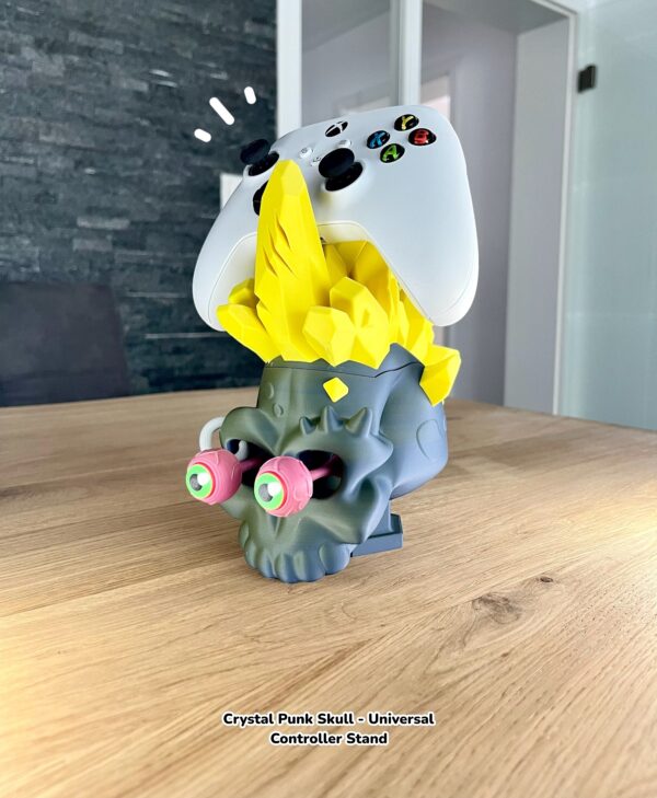 Crystal Punk Skull Universal Controller Stand