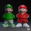 mario luigi urban art toy auhze 1