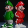 mario luigi urban art toy r2f69