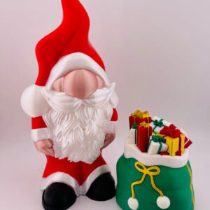 Santa Gnome with Bag of Gifts 3d model